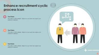 Enhance Recruitment Cyclic Process Icon Background PDF