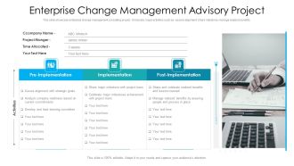 Enterprise Change Management Advisory Project Ppt PowerPoint Presentation Gallery Microsoft PDF