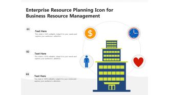 Enterprise Resource Planning Icon For Business Resource Management Ppt PowerPoint Presentation Gallery Graphics Tutorials PDF