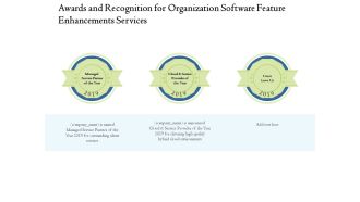 Enterprise Software Development Service Awards And Recognition For Organization Feature Enhancements Formats PDF