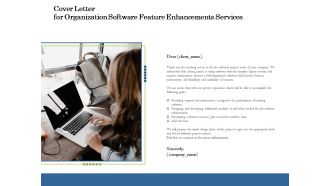 Enterprise Software Development Service Cover Letter For Organization Software Feature Enhancements Formats PDF