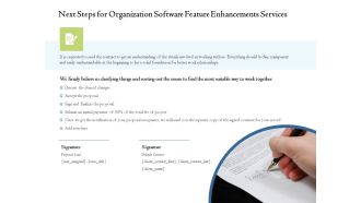 Enterprise Software Development Service Next Steps For Organization Feature Enhancements Clipart PDF