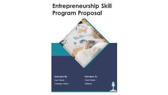 Entrepreneurship Skill Program Proposal Example Document Report Doc Pdf Ppt