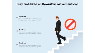 Entry Prohibited On Downstairs Movement Icon Ppt PowerPoint Presentation Gallery Graphic Tips PDF