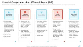 Essential Components Of An SEO Audit Report Portrait PDF
