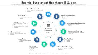 Essential Functions Of Healthcare IT System Ppt Styles Example PDF