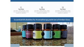 Essential Oils Bottles For Aromatherapy With Set Of Amber Glass Ppt PowerPoint Presentation Icon Guide PDF