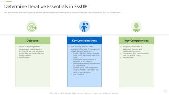 Essential Unified Procedure Essup IT Determine Iterative Essentials In Essup Ppt Model Designs PDF