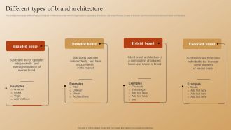 Establishing A Brand Identity For Organizations With Several Brands Different Types Of Brand Architecture Structure PDF