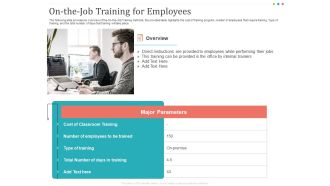 Establishing And Implementing HR Online Learning Program On The Job Training For Employees Sample PDF