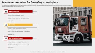 Evacuation Procedure For Fire Safety At Workplace Themes PDF