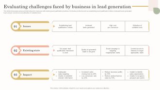 Evaluating Challenges Faced By Business In Lead Generation Sample PDF