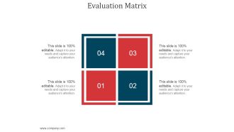 Evaluation Matrix Ppt PowerPoint Presentation Design Templates