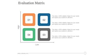 Evaluation Matrix Ppt PowerPoint Presentation Ideas