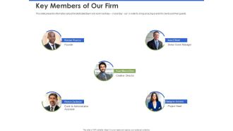 Event Management Services Key Members Of Our Firm Ppt PowerPoint Presentation Professional Structure PDF