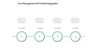 Event Management With Timeline Infographics Ppt PowerPoint Presentation File Maker PDF