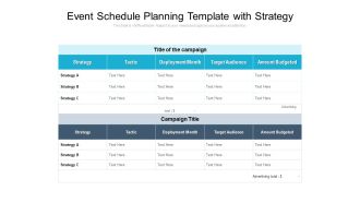 Event Schedule Planning Template With Strategy Ppt PowerPoint Presentation File Files