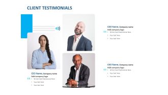 Event Time Announcer Client Testimonials Ppt Styles Show PDF