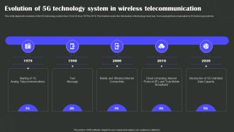 Evolution Of 5G Technology System In Wireless Telecommunication Wireless Technology Transformation Guidelines PDF