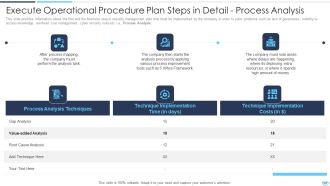 Execute Operational Procedure Plan Steps In Detail Process Analysis Microsoft PDF