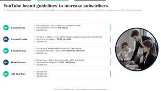 Executing Video Promotional Youtube Brand Guidelines To Increase Subscribers Background PDF