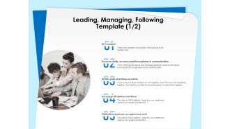 Executive Leadership Programs Leading Managing Following Template Communication Ppt PowerPoint Presentation Gallery Ideas PDF