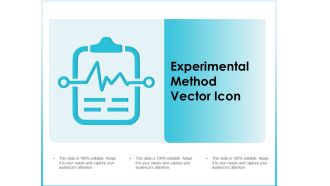 Experimental Method Vector Icon Ppt Powerpoint Presentation Slides Graphics