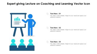 Expert Giving Lecture On Coaching And Learning Vector Icon Ppt PowerPoint Presentation File Introduction PDF
