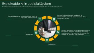 Explainable AI In Judicial System Explainable AI XAI Frameworks IT Demonstration PDF