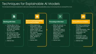 Explainable AI XAI Frameworks IT Techniques For Explainable AI Models Graphics PDF