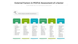External Factors In PESTLE Assessment Of A Sector Ppt PowerPoint Presentation Gallery Graphics Tutorials PDF