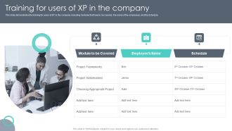 Extreme Programming Methodology Training For Users Of XP In The Company Introduction PDF