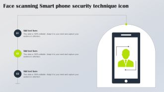 Face Scanning Smart Phone Security Technique Icon Brochure PDF