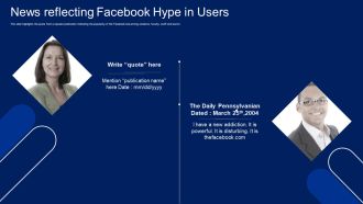 Facebook Original Elevator Funding Pitch Deck News Reflecting Facebook Hype In Users Guidelines PDF
