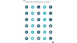 Factual Book Proposal Icons Slide One Pager Sample Example Document