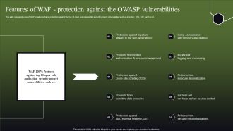 Features Of WAF Protection Against The OWASP Vulnerabilities Slides PDF