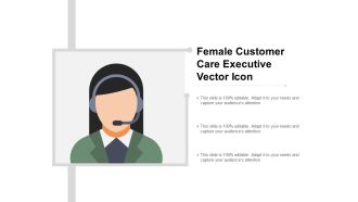 Female Customer Care Executive Vector Icon Ppt PowerPoint Presentation Model Graphics Pictures