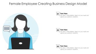 Female Employee Creating Business Design Model Ppt PowerPoint Presentation File Microsoft PDF