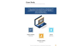 Film And Broadcasting Proposal Case Study One Pager Sample Example Document