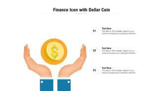 Finance Icon With Dollar Coin Ppt PowerPoint Presentation Icon Styles PDF