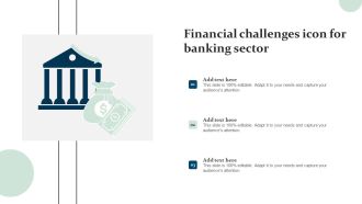 Financial Challenges Icon For Banking Sector Mockup PDF