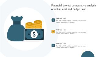 Financial Project Comparative Analysis Of Actual Cost And Budget Icon Portrait PDF