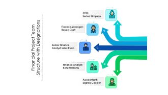 Financial Project Team Structure With Designations Ppt PowerPoint Presentation Show Summary PDF