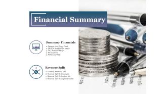 Financial Summary Ppt PowerPoint Presentation Infographics Design Inspiration