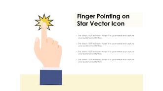 Finger Pointing On Star Vector Icon Ppt PowerPoint Presentation Model Background Designs PDF