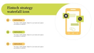 Fintech Strategy Waterfall Icon Icons PDF