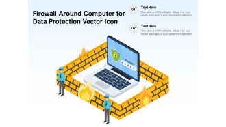 Firewall Around Computer For Data Protection Vector Icon Ppt PowerPoint Presentation Pictures Example File PDF