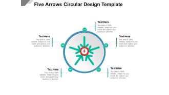 Five Arrows Circular Design Template Ppt PowerPoint Presentation File Themes PDF