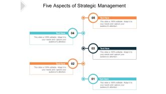 Five Aspects Of Strategic Management Ppt PowerPoint Presentation Layout
