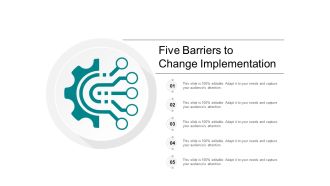 Five Barriers To Change Implementation Ppt PowerPoint Presentation Slides Visual Aids